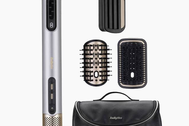 Die BaByliss Air Wand Warmluftbürste ist ein vielseitiges Stylinggerät, das als Haartrockner, Glätteisen und Styler fungiert.