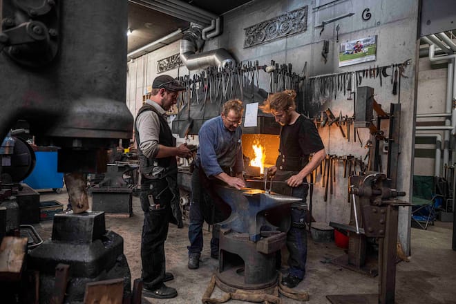 Schmiederei Lampert in Giarsun. Bild Mayk Wendt