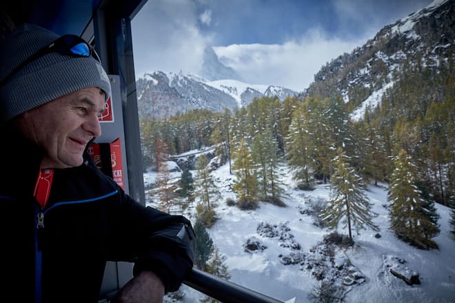 Zermatt, le 6 novembre 2023, Franz Julen , sur le domaine des pistes . © sedrik nemeth
