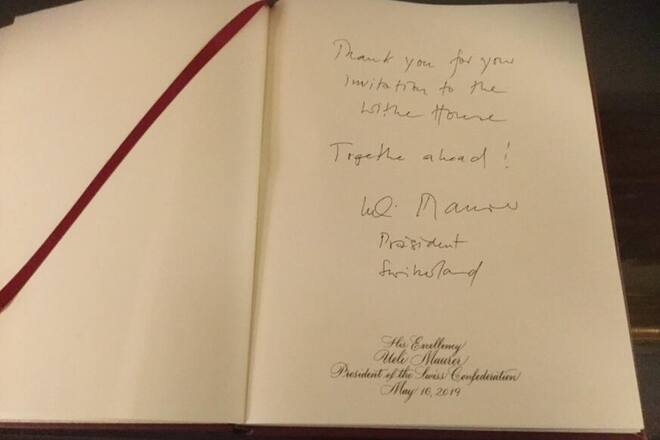 Gästebucheintrag Ueli Maurer / Twitter-Screenshot