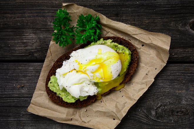 Avocado Brot pochiertes Ei
