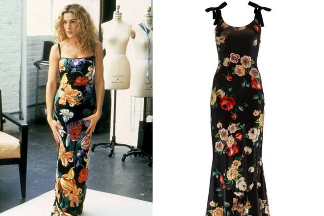 carrie bradshaw Blumenmaxikleid