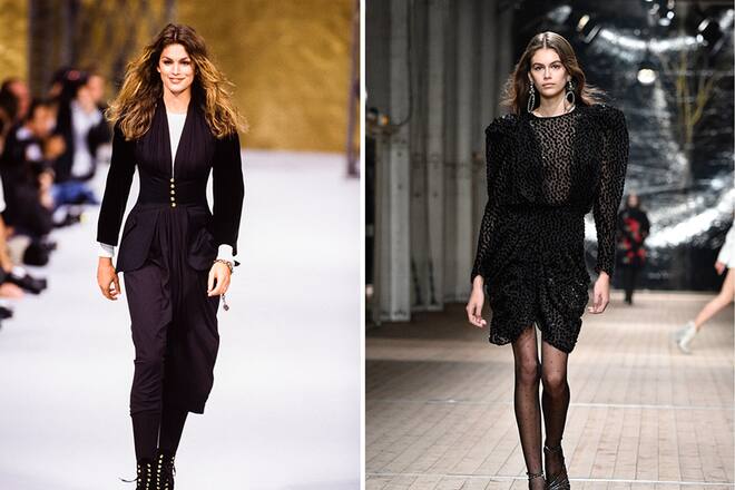 Cindy Crawford und Tochter Kaia Gerber auf dem Laufsteg.