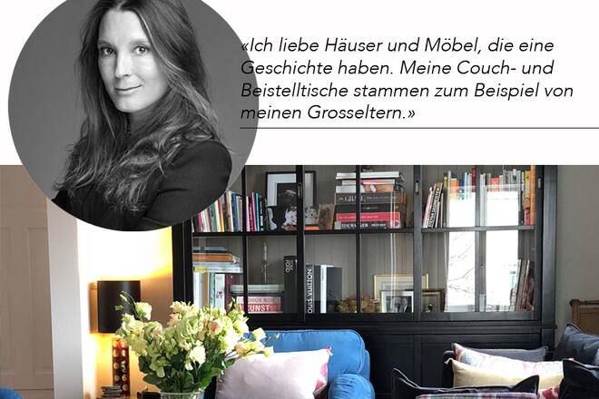 Im Wohnzimmer von Chefredaktorin Sabina Hanselmann-Diethelm