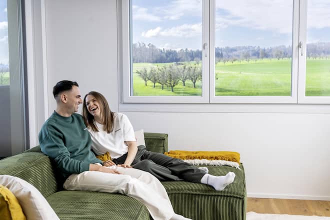 Zu Hause in Knutwil LU: Langläuferin Nadine Fähndrich und Partner Elvis Fazliu sind seit zehn Jahren ein Paar.