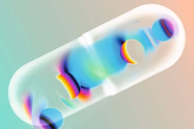 an artistic image of a pill