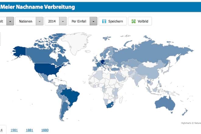 Nachnamen Schweiz Liste Bedeutung Familiennamen weltweit Karte