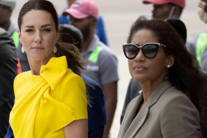 Das Aufeinandertreffen von Herzogin Kate (li.) und Lisa Hanna hatte für Gesprächsstoff gesorgt.