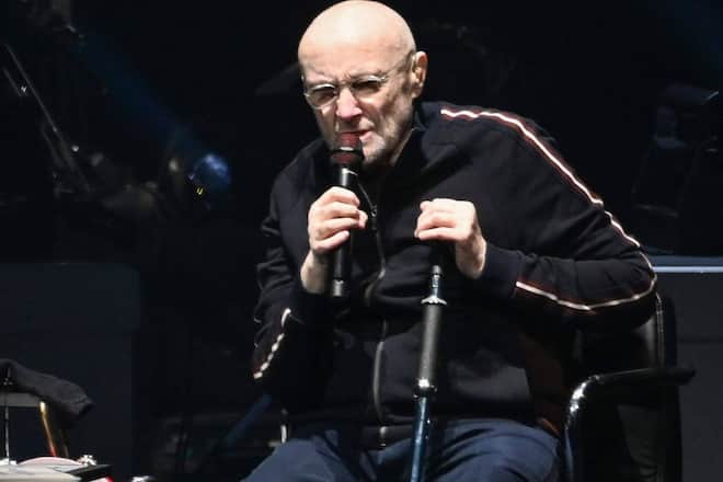 Phil Collins von Genesis während eines Auftritts in Hannover vor wenigen Wochen.