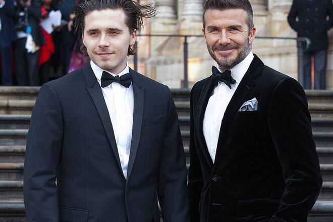Brooklyn und David Beckham bei einer Veranstaltung im April.