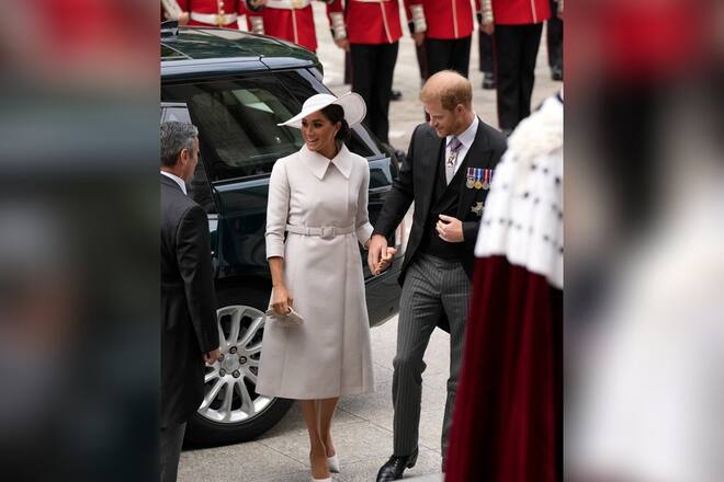 Prinz Harry und Herzogin Meghan beim Betreten der St.-Pauls-Kathedrale.