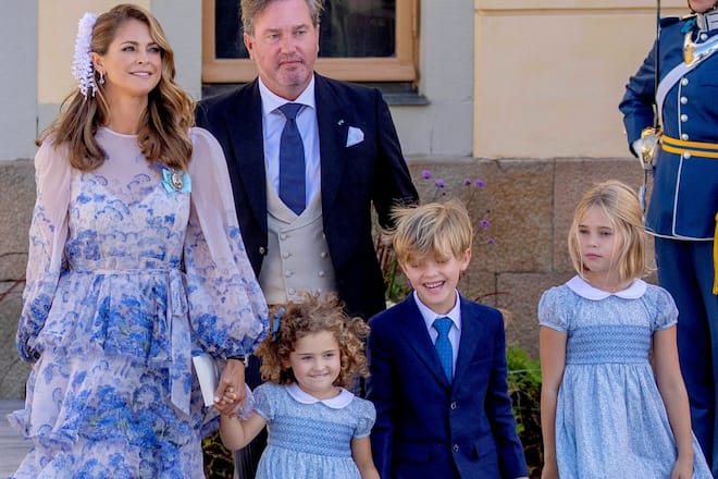 Prinzessin Madeleine mit ihrer Familie.