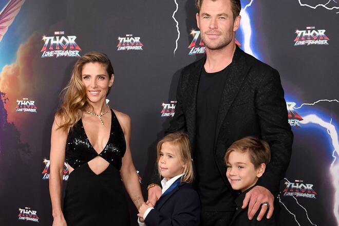 Chris Hemsworth und Elsa Pataky mit den gemeinsamen Zwillingen Tristan und Sasha.