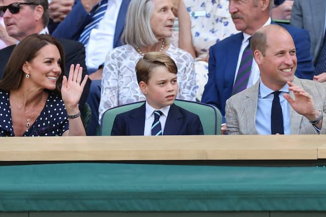 Herzogin Kate, Prinz George und Prinz William in Wimbledon.