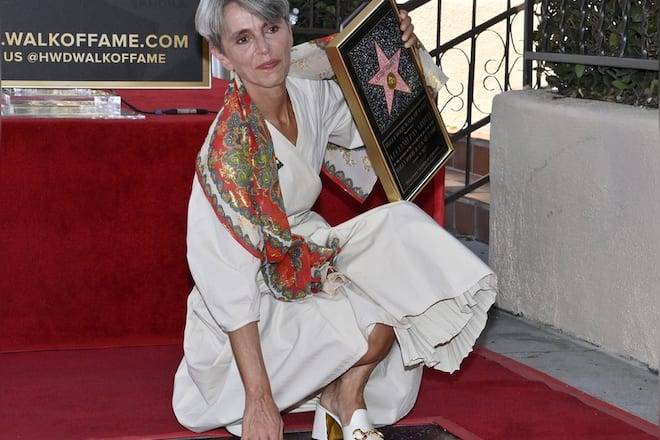 Cristina Pavarotti nahm den Hollywood-Stern ihres Vaters im Namen der Familie in Empfang.