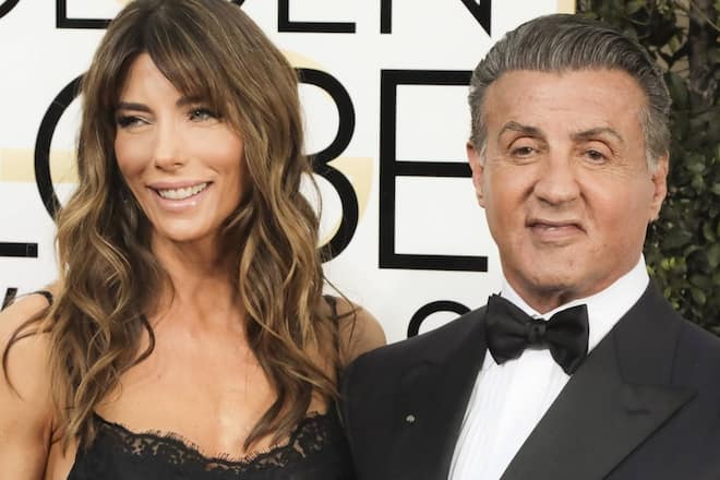 Jennifer Flavin und Sylvester Stallone auf dem roten Teppich im Jahr 2017.
