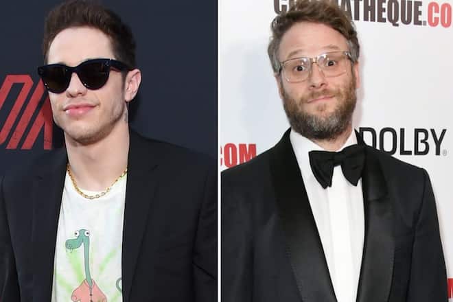 Pete Davidson (links) und Seth Rogen sind nur zwei der Stars aus "Dumb Money".