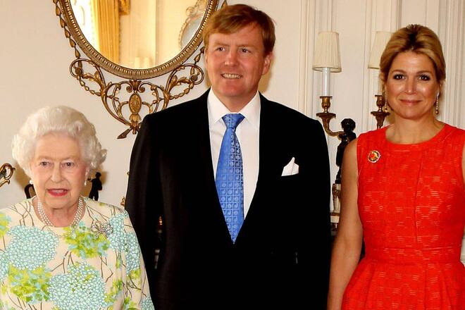 Queen Elizabeth II. zusammen mit König Willem-Alexander und Königin Máxima.