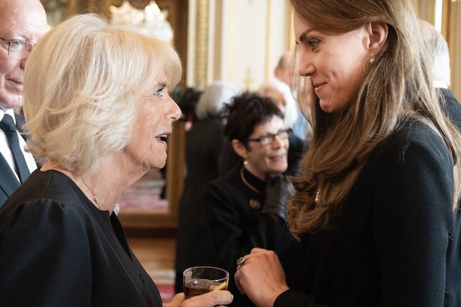 Königin Camilla und Prinzessin Kate bei einem Lunch im Buckingham Palast.