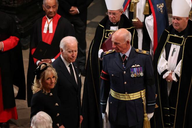 US-Präsident Joe Biden in der Westminster Abbey.