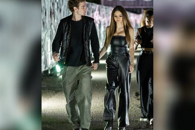 Leni Klum und Aris Rachevsky am Dienstag in Mailand.