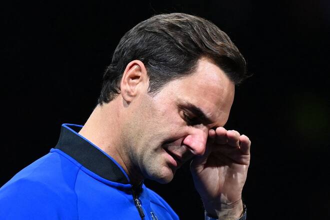 Roger Federer konnte seine Tränen nach seinem letzten Match nicht zurückhalten.