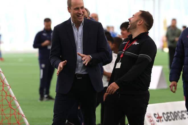 Prinz William beim zehnjährigen Jubiläum des Fussballzentrums St. George's Park.