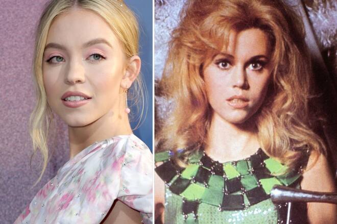 Sydney Sweeney (li.) wird die Nachfolgerin von «Barbarella» Jane Fonda.