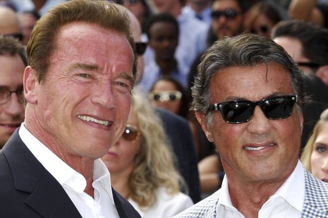 Arnold Schwarzenegger (l.) und Sylvester Stallone (r.) bei einem gemeinsamen Auftritt 2019.