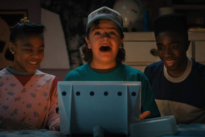 Priah Ferguson, Gaten Matarazzo und Caleb McLaughlin (v.l.n.r.) in der Netflix-Erfolgsserie «Stranger Things».
