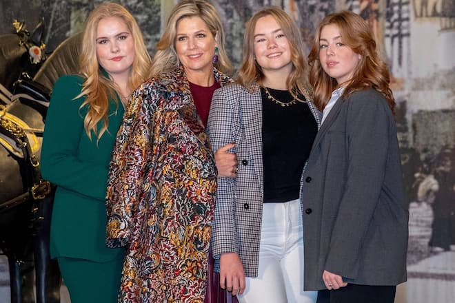 Königin Máxima mit ihren Töchtern Catharina-Amalia, Ariane und Alexia.