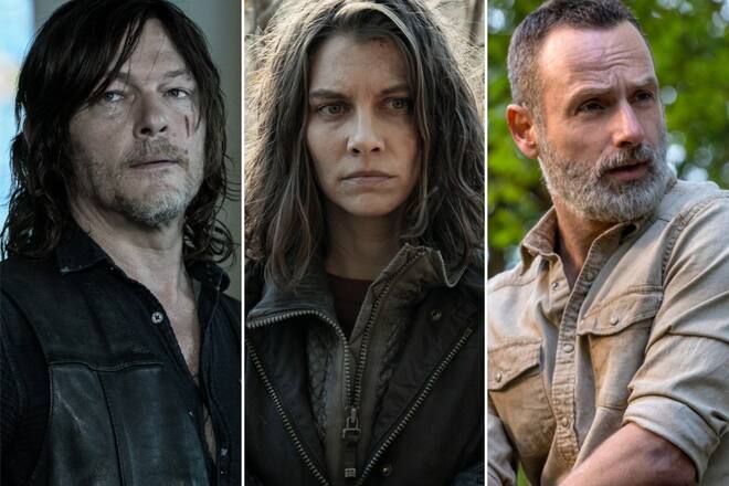 Die Fan-Lieblinge Daryl Dixon, Maggie Rhee und Rick Grimes erhalten jeweils ihr eigenes «The Walking Dead»-Spin-off (v.l.n.r.).