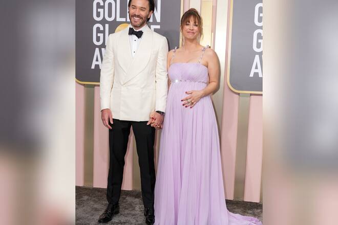 Kaley Cuoco und Tom Pelphrey bei den Golden Globes.