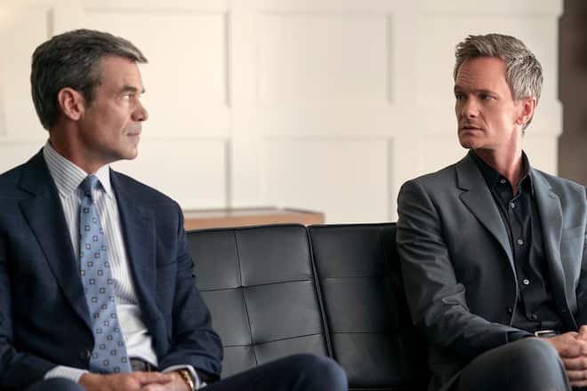Neil Patrick Harris (re.) als Michael Lawson und Tuc Watkins als Colin McKenna in «Uncoupled».