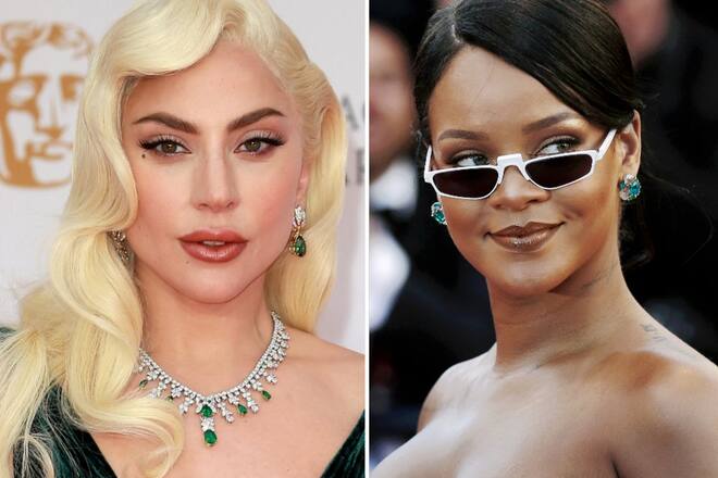 Lady Gaga (l.) und Rihanna sind beide in derselben Kategorie für einen Oscar nominiert.