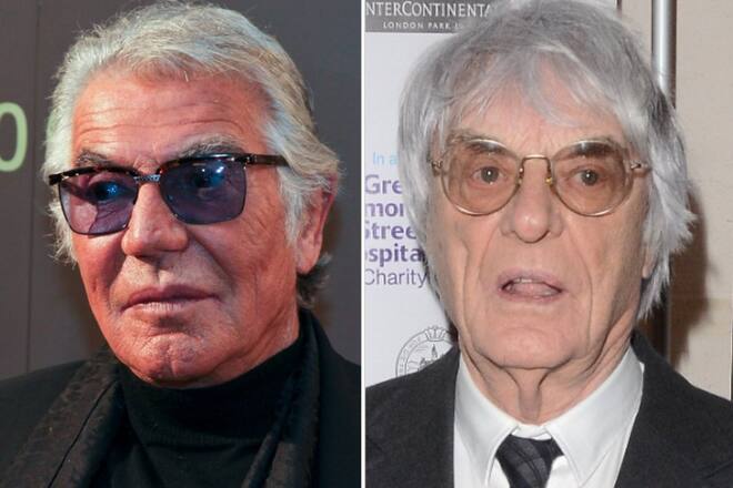 Sind beide mit über 80 Jahren noch einmal Vater geworden: Roberto Cavalli (l.) und Bernie Ecclestone.