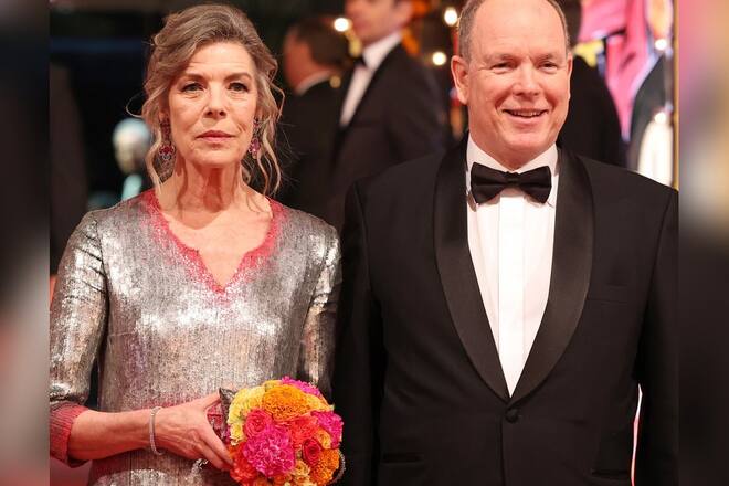 Caroline von Hannover und Fürst Albert II. beim diesjährigen Rosenball.