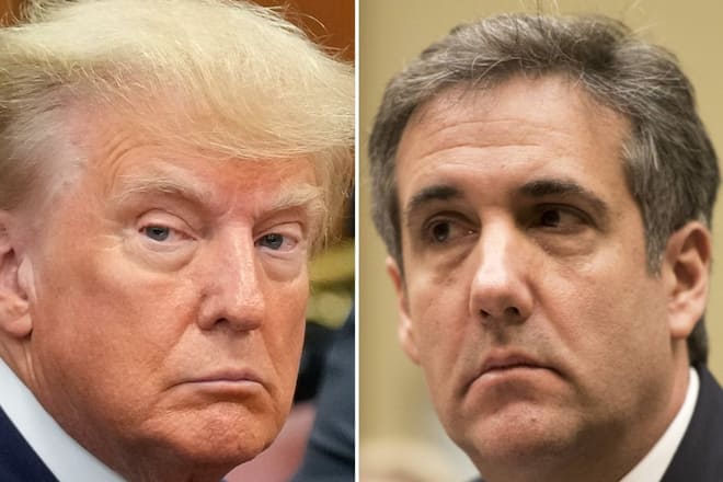 Donald Trump (l.) verklagt seinen ehemaligen Anwalt Michael Cohen.