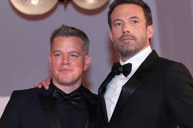 Kollegen, beste Freunde und ehemalige Mitbewohner: Matt Damon (l.) und Ben Affleck 2021 bei den Filmfestspielen in Venedig.