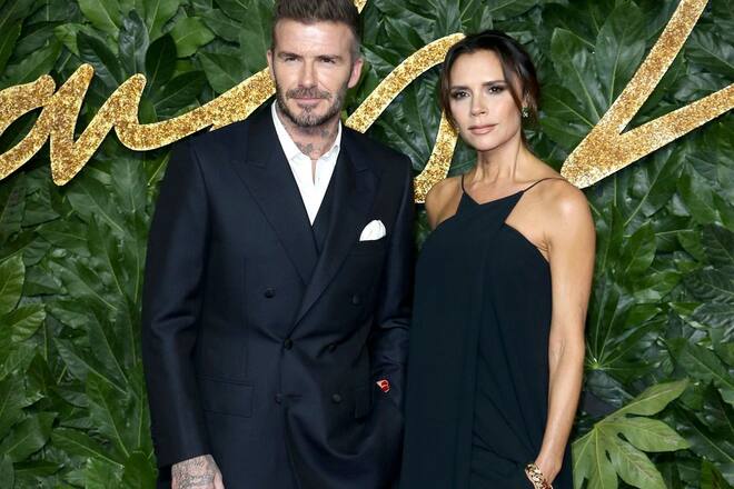 David Beckham und Victoria Beckham auf dem Roten Teppich.