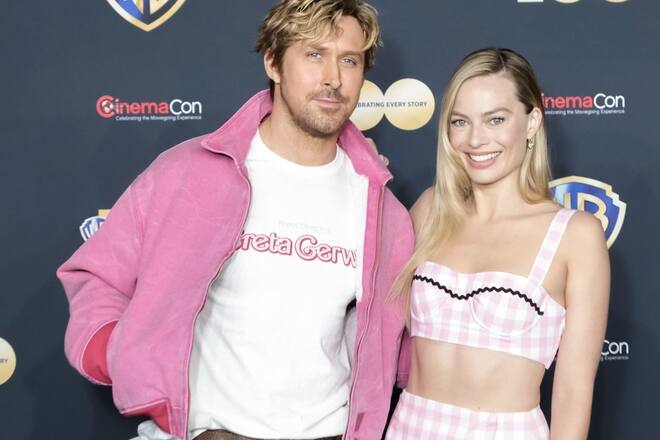Ryan Gosling und Margot Robbie bei der CinemaCon 2023 in Las Vegas.