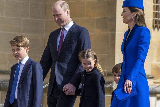 Prinz William und Prinzessin Kate mit ihren Kindern George, Charlotte und Louis.