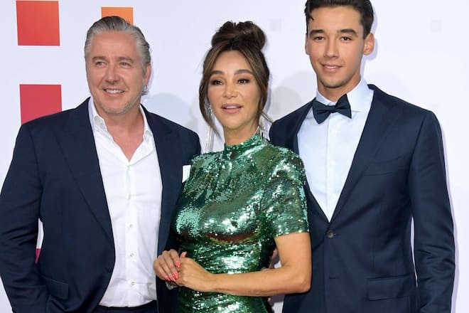 Franjo Pooth (li.) mit Ehefrau Verona Pooth und dem gemeinsamen Sohn San Diego.