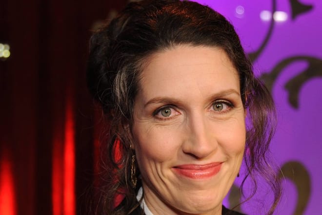 Christine Prayon bei einem Auftritt in Köln.