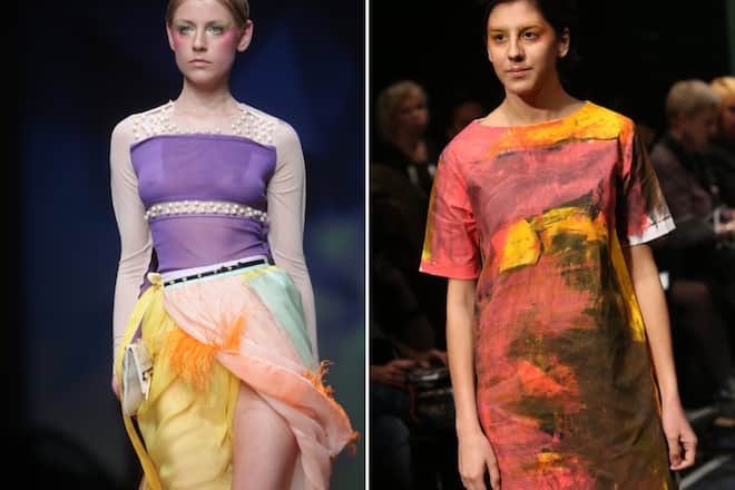 Röcke und Kleider mit orange-rotem Farbverlauf lassen uns von malerischen Sonnenuntergängen träumen.