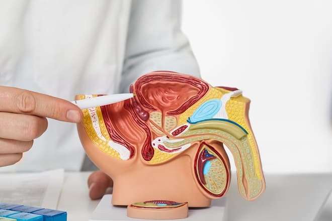 Männer sollten regelmässig Prostata, Hoden und Penis untersuchen lassen.