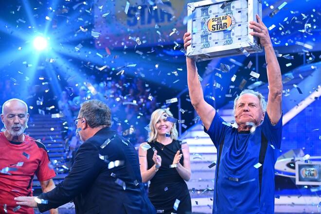 Heiner Lauterbach musste sich Uwe Ochsenknecht (r.) bei «Schlag den Star» geschlagen geben.