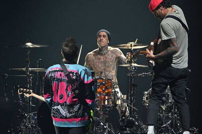 Travis Barker auf Tour mit Blink-182, hier bei einem Auftritt im Juli.