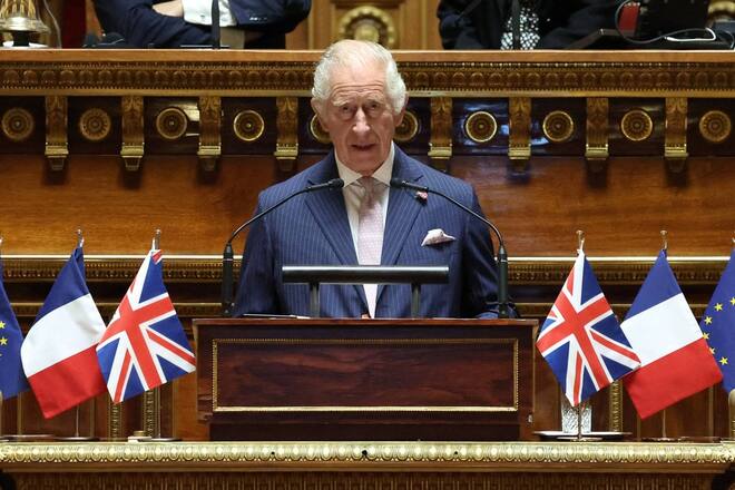 König Charles III. am zweiten Tag seines Frankreich-Besuchs.