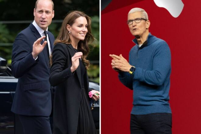 Prinz William und Prinzessin Kate bekamen Besuch von Apples Tim Cook.